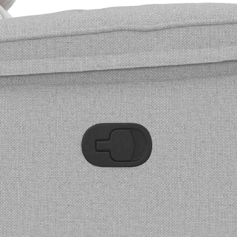 FOTEL ROZKŁADANY SZARY OBITY TKANINĄ