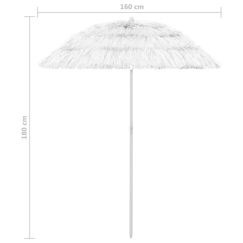 PARASOL PLAŻOWY W HAWAJSKIM STYLU BIAŁY 180CM