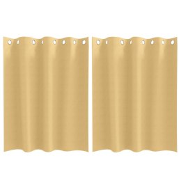 ZASŁONY Z ZASŁONAMI 2 PCS BEŻOWY 140X 140CM POLIESTER