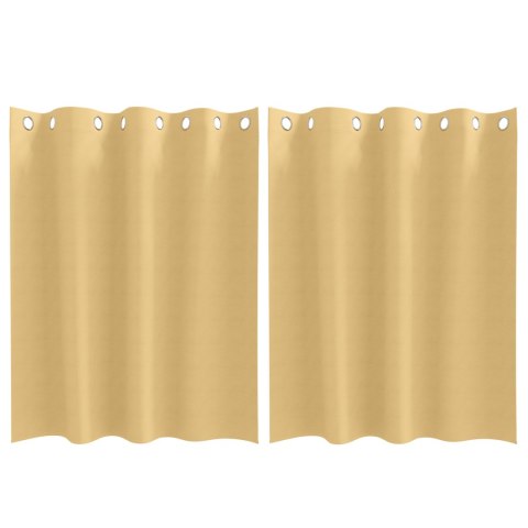 ZASŁONY Z ZASŁONAMI 2 PCS BEŻOWY 140X 140CM POLIESTER