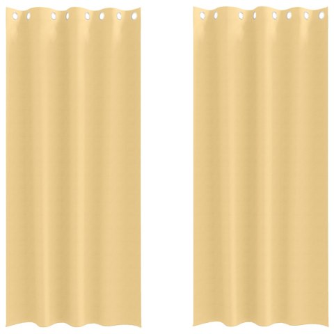 ZASŁONY Z ZASŁONAMI 2 PCS BEŻOWY 225X 140CM POLIESTER