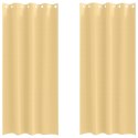 ZASŁONY Z ZASŁONAMI 2 PCS BEŻOWY 245X 140CM POLIESTER