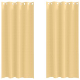 ZASŁONY Z ZASŁONAMI 2 PCS BEŻOWY 260X 140CM POLIESTER