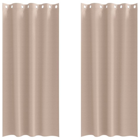 ZASŁONY Z ZASŁONAMI 2 PCS CIEMNOSZARY 225X 140CM POLIESTER