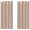ZASŁONY Z ZASŁONAMI 2 PCS CIEMNOSZARY 245X 140CM POLIESTER