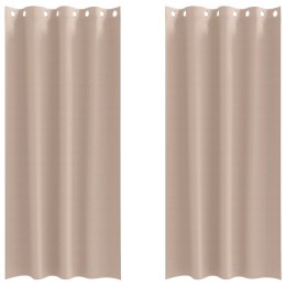 ZASŁONY Z ZASŁONAMI 2 PCS CIEMNOSZARY 260X 140CM POLIESTER