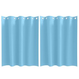 ZASŁONY Z ZASŁONAMI 2 PCS JASNONIEBIESKI 140X 140CM POLIESTER