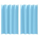 ZASŁONY Z ZASŁONAMI 2 PCS JASNONIEBIESKI 175X 140CM POLIESTER