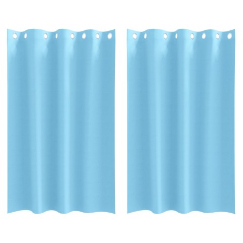 ZASŁONY Z ZASŁONAMI 2 PCS JASNONIEBIESKI 175X 140CM POLIESTER