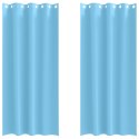 ZASŁONY Z ZASŁONAMI 2 PCS JASNONIEBIESKI 245X 140CM POLIESTER