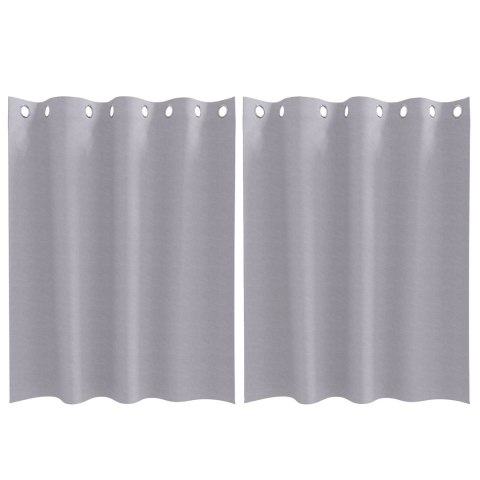 VidaXL Zasłony 2 pcs Metaliczny szary 140 x 140 cm Poliester