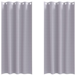 ZASŁONY 2 PCS METALICZNY SZARY 260X 140CM POLIESTER