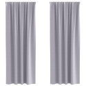 ZASŁONY 2 PCS METALICZNY SZARY 260X 140CM POLIESTER