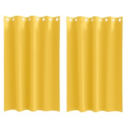 VidaXL Zasłony 2 pcs musztardowo żółty 175 x 140 cm Poliester