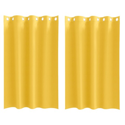 VidaXL Zasłony 2 pcs musztardowo żółty 175 x 140 cm Poliester