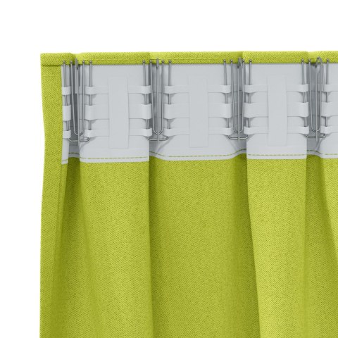 VidaXL Zasłony 2 pcs zielone jabłuszko 260 x 140 cm Poliester