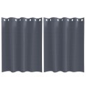 ZASŁONY Z ZASŁONAMI 2 PCS ANTRACYTOWY 140X 140CM POLIESTER