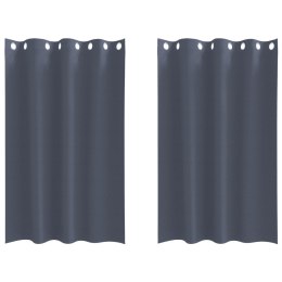 ZASŁONY Z ZASŁONAMI 2 PCS ANTRACYTOWY 175X 140CM POLIESTER