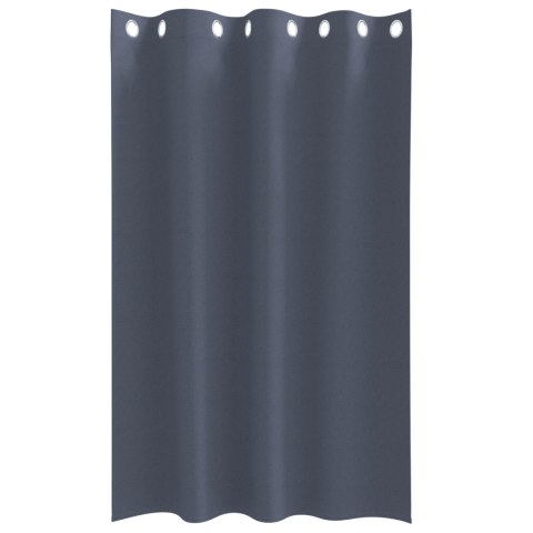 ZASŁONY Z ZASŁONAMI 2 PCS ANTRACYTOWY 175X 140CM POLIESTER