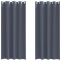 ZASŁONY Z ZASŁONAMI 2 PCS ANTRACYTOWY 245X 140CM POLIESTER