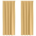 ZASŁONY Z ZASŁONAMI 2 PCS BEŻOWY 260X 140CM POLIESTER