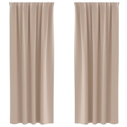 ZASŁONY Z ZASŁONAMI 2 PCS CIEMNOSZARY 225X 140CM POLIESTER