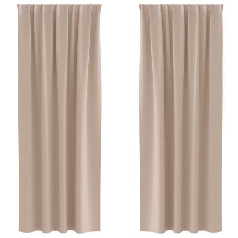 ZASŁONY Z ZASŁONAMI 2 PCS CIEMNOSZARY 245X 140CM POLIESTER