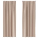 ZASŁONY Z ZASŁONAMI 2 PCS CIEMNOSZARY 260X 140CM POLIESTER
