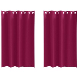 VidaXL Zasłony z zasłonami 2 pcs Czerwone wino 175 x 140 cm Poliester
