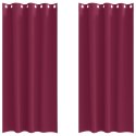 ZASŁONY Z ZASŁONAMI 2 PCS CZERWONE WINO 260X 140CM POLIESTER