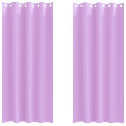 ZASŁONY Z ZASŁONAMI 2 PCS FIOLETOWY 245X 140CM POLIESTER