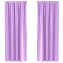 ZASŁONY Z ZASŁONAMI 2 PCS FIOLETOWY 245X 140CM POLIESTER