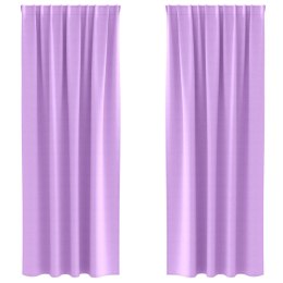 ZASŁONY Z ZASŁONAMI 2 PCS FIOLETOWY 245X 140CM POLIESTER