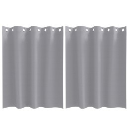 ZASŁONY Z ZASŁONAMI 2 PCS JASNOSZARY 140X 140CM POLIESTER