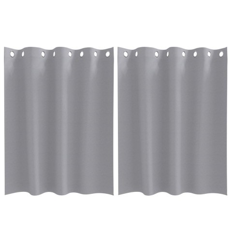 ZASŁONY Z ZASŁONAMI 2 PCS JASNOSZARY 140X 140CM POLIESTER