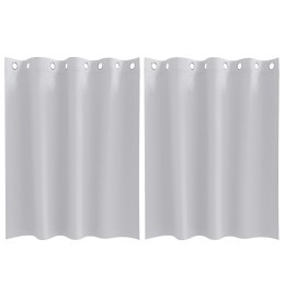 ZASŁONY Z ZASŁONAMI 2 PCS JASNOSZARY 140X 140CM POLIESTER