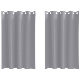 ZASŁONY Z ZASŁONAMI 2 PCS JASNOSZARY 175X 140CM POLIESTER