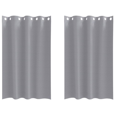 ZASŁONY Z ZASŁONAMI 2 PCS JASNOSZARY 175X 140CM POLIESTER