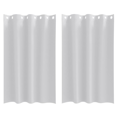 ZASŁONY Z ZASŁONAMI 2 PCS JASNOSZARY 175X 140CM POLIESTER