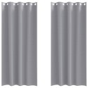 ZASŁONY Z ZASŁONAMI 2 PCS JASNOSZARY 245X 140CM POLIESTER