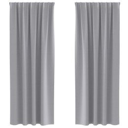 ZASŁONY Z ZASŁONAMI 2 PCS JASNOSZARY 245X 140CM POLIESTER