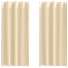 ZASŁONY Z ZASŁONAMI 2 PCS KREMOWY 245X 140CM POLIESTER