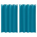 VidaXL Zasłony z zasłonami 2 pcs Turkusowy 175 x 140 cm Poliester