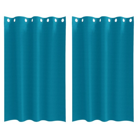 VidaXL Zasłony z zasłonami 2 pcs Turkusowy 175 x 140 cm Poliester