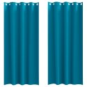 ZASŁONY Z ZASŁONAMI 2 PCS TURKUSOWY 245X 140CM POLIESTER