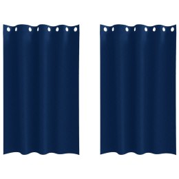 VidaXL Zasłony z zasłonami 2 pcs granatowy 175 x 140 cm Poliester