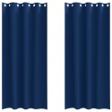 VidaXL Zasłony z zasłonami 2 pcs granatowy 225 x 140 cm Poliester