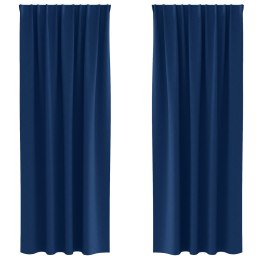 ZASŁONY Z ZASŁONAMI 2 PCS GRANATOWY 245X 140CM POLIESTER