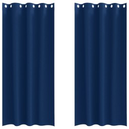 ZASŁONY Z ZASŁONAMI 2 PCS GRANATOWY 260X 140CM POLIESTER