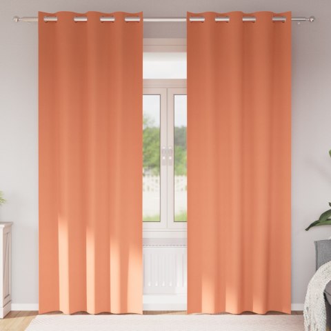 ZASŁONY Z ZASŁONAMI 2 SZT. TERAKOTA 225X140CM